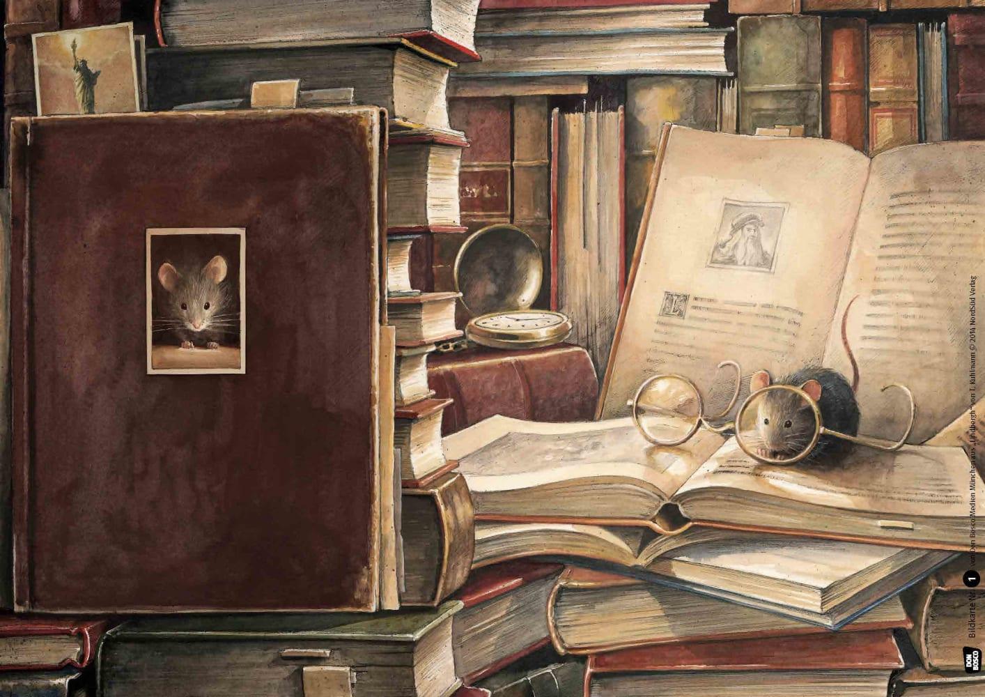 Beispielinhalt (Bild) Lindbergh: Die abenteuerliche Geschichte einer fliegenden Maus. Kamishibai Bildkartenset