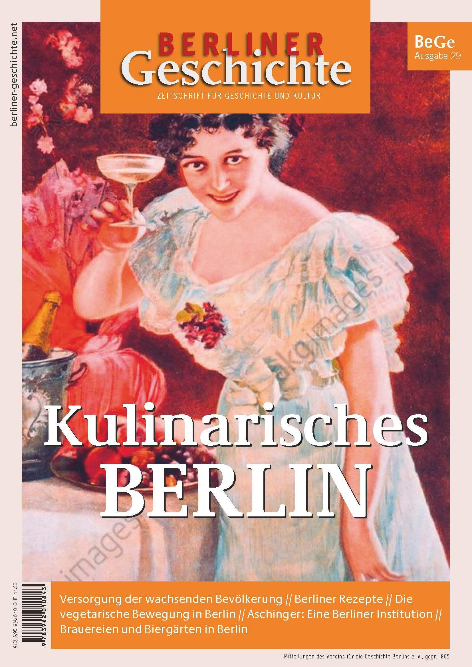 Vorderes Coverbild Berliner Geschichte - Zeitschrift für Geschichte und Kultur 29