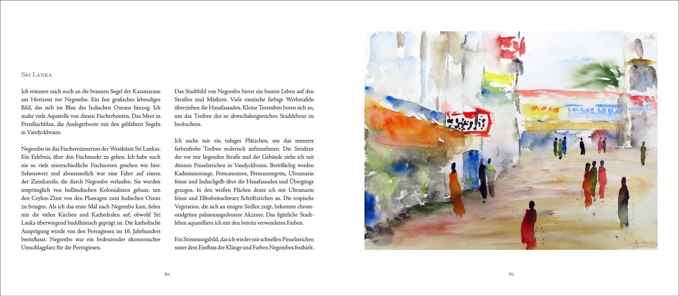 Beispielinhalt (Bild) Reisemomente in Aquarell