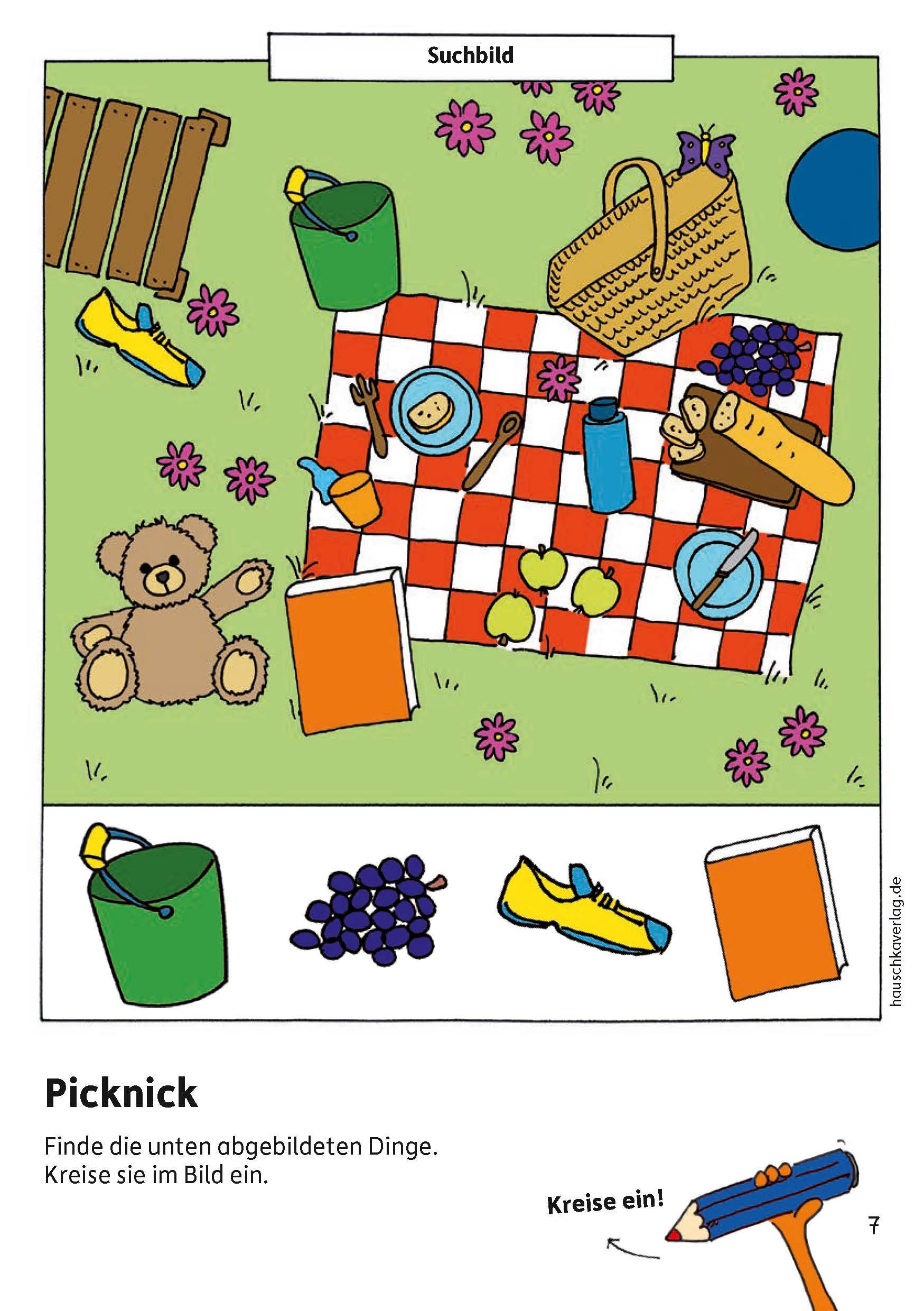 Beispielinhalt (Bild) Kindergartenblock ab 3 Jahre - Meine ersten Rätsel und Denkspiele