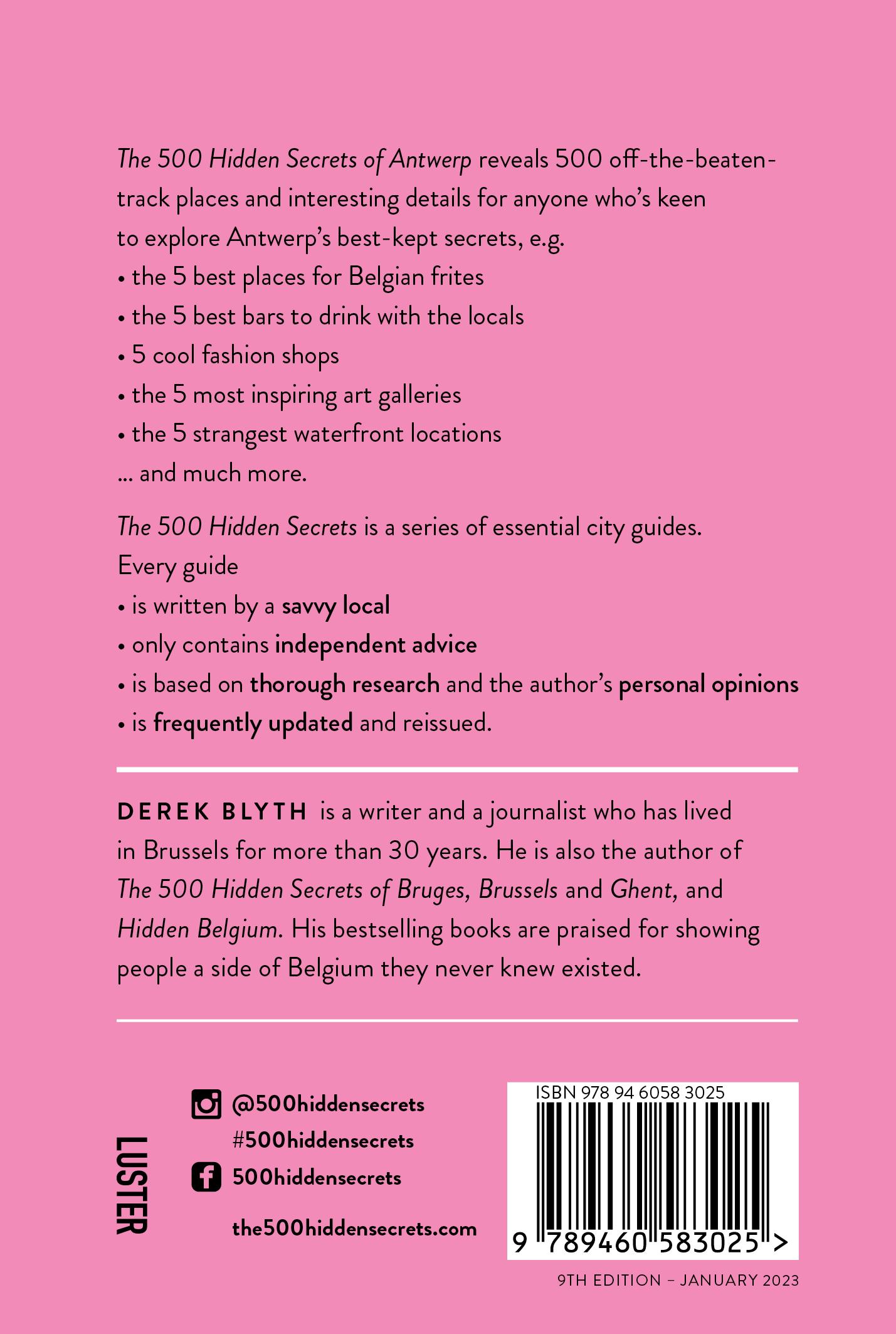 Rückseitencover The 500 Hidden Secrets of Antwerp