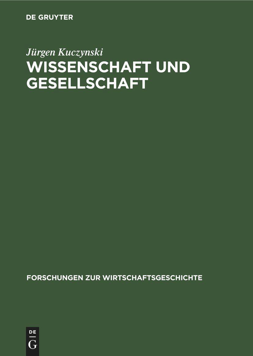 Vorderes Coverbild Wissenschaft und Gesellschaft