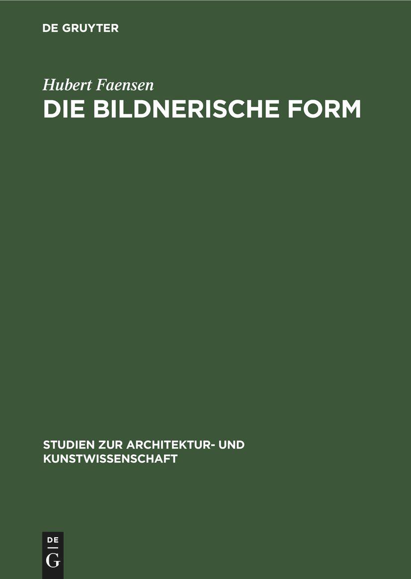 Vorderes Coverbild Die bildnerische Form