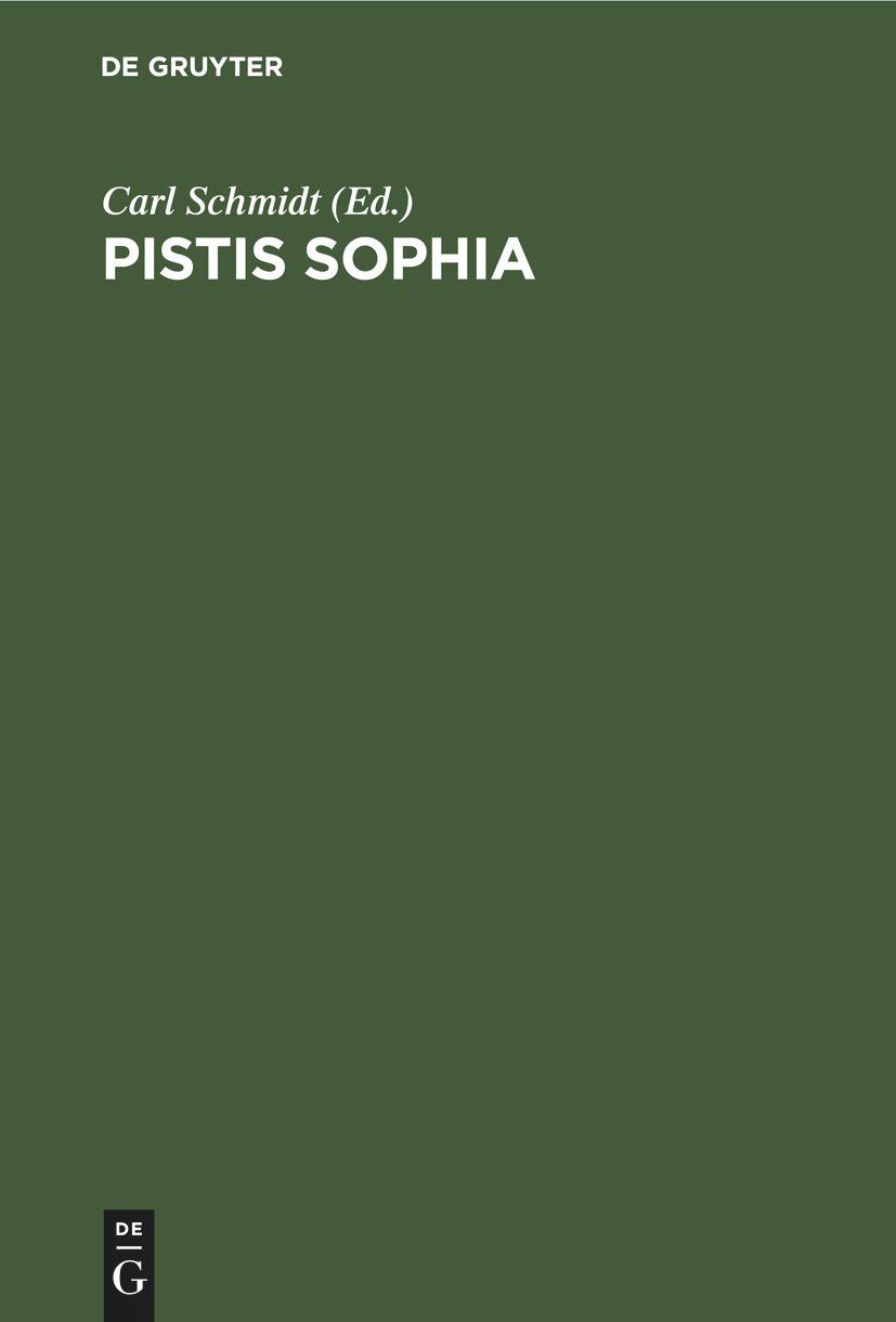 Vorderes Coverbild Pistis Sophia