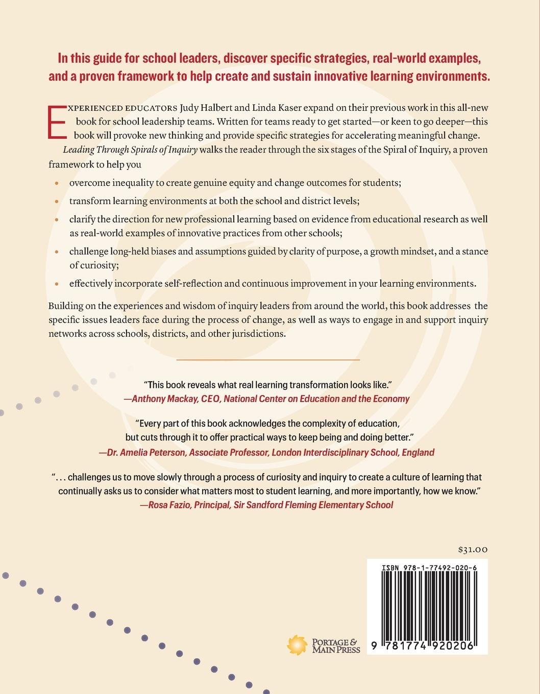 Rückseitencover Leading Through Spirals of Inquiry