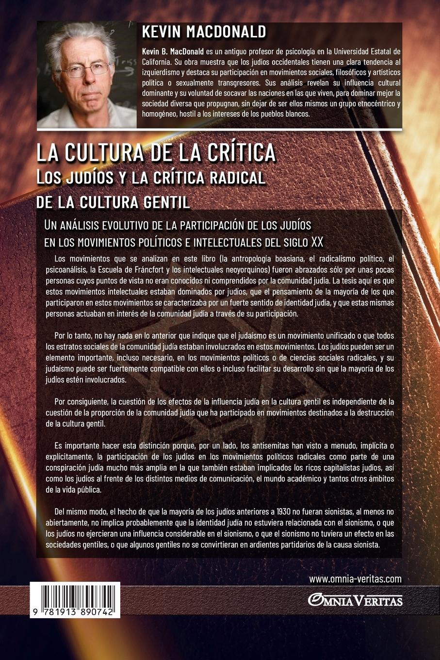 Rückseitencover La cultura de la crítica