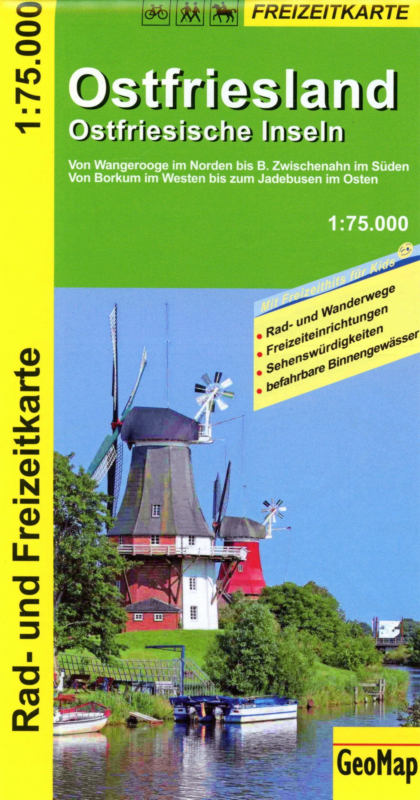Vorderes Coverbild Ostfriesland Ostfriesische Inseln 1:75.000 Rad- und Freizeitkarte