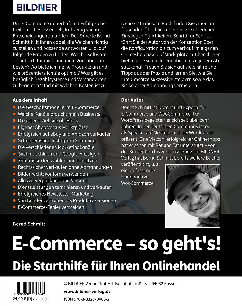 Rückseitencover E-Commerce - so geht's! Die Starthilfe für Ihren Onlinehandel