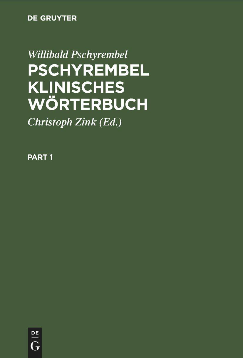 Vorderes Coverbild Pschyrembel Klinisches Wörterbuch