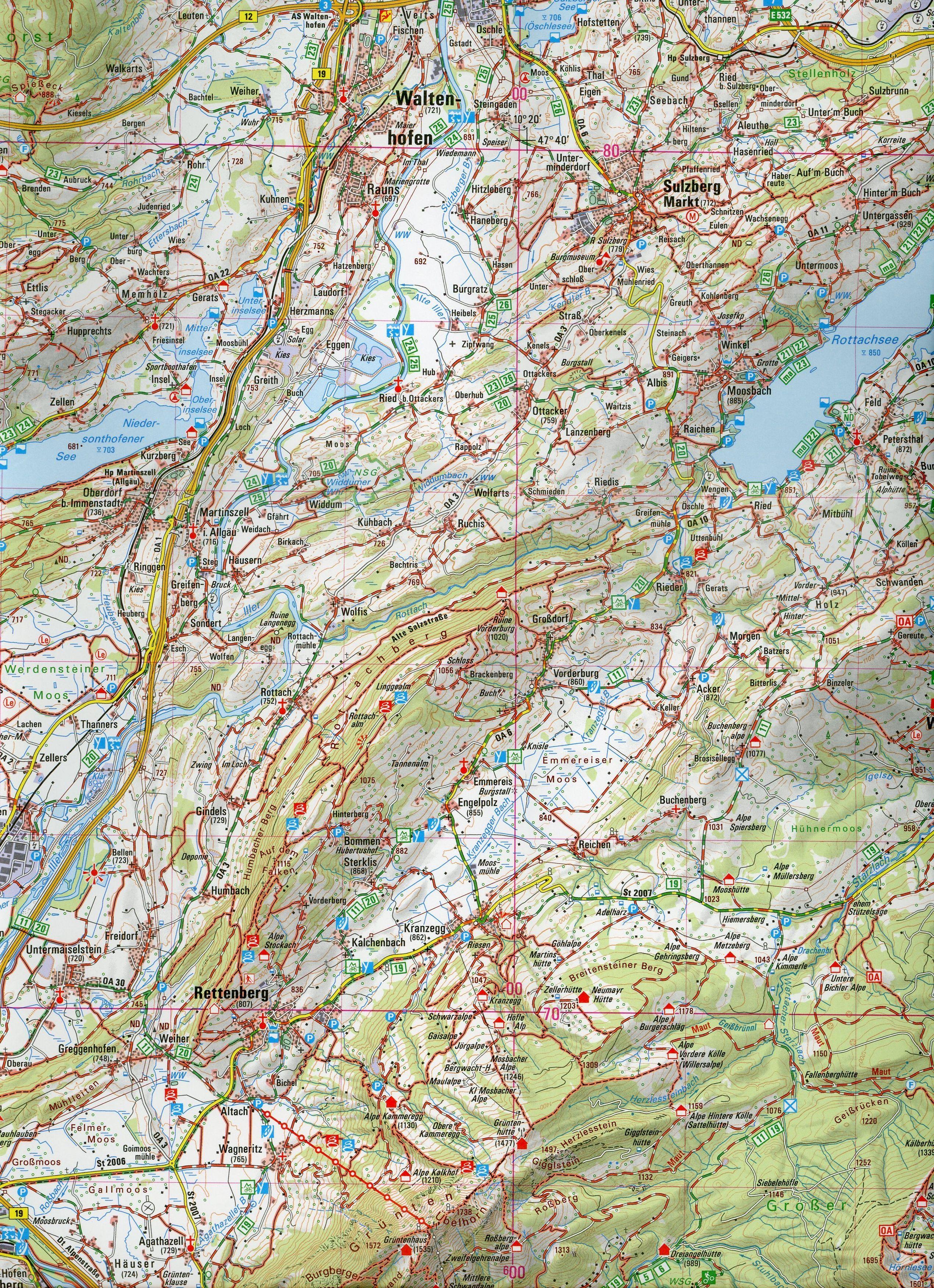 Beispielinhalt (Bild) Kempten (Allgäu) 1 : 50 000 (UK50-46)