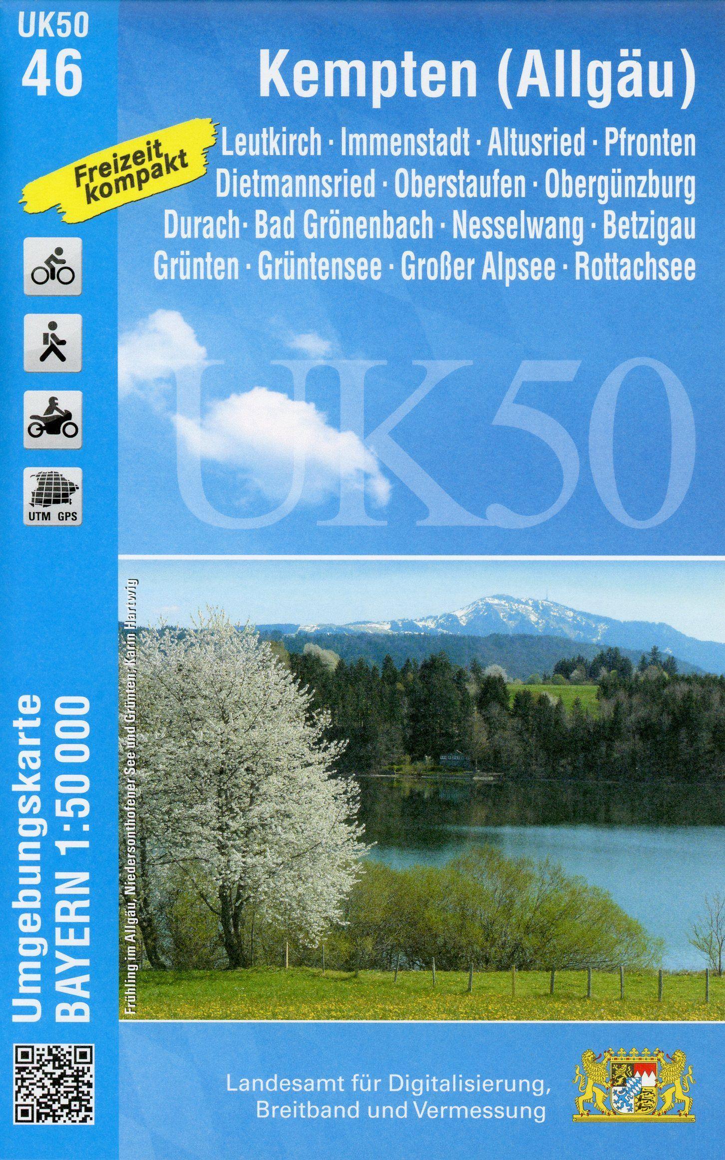 Vorderes Coverbild Kempten (Allgäu) 1 : 50 000 (UK50-46)