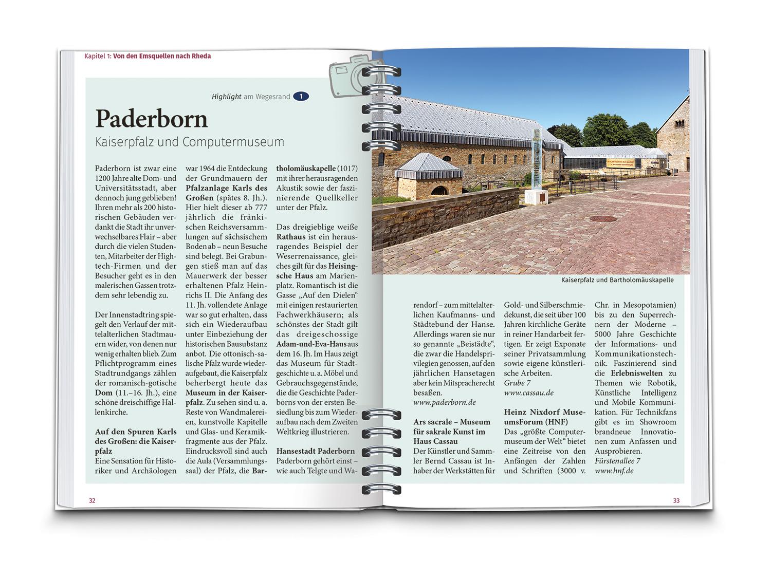 Beispielinhalt (Bild) KOMPASS Radreiseführer Emsradweg