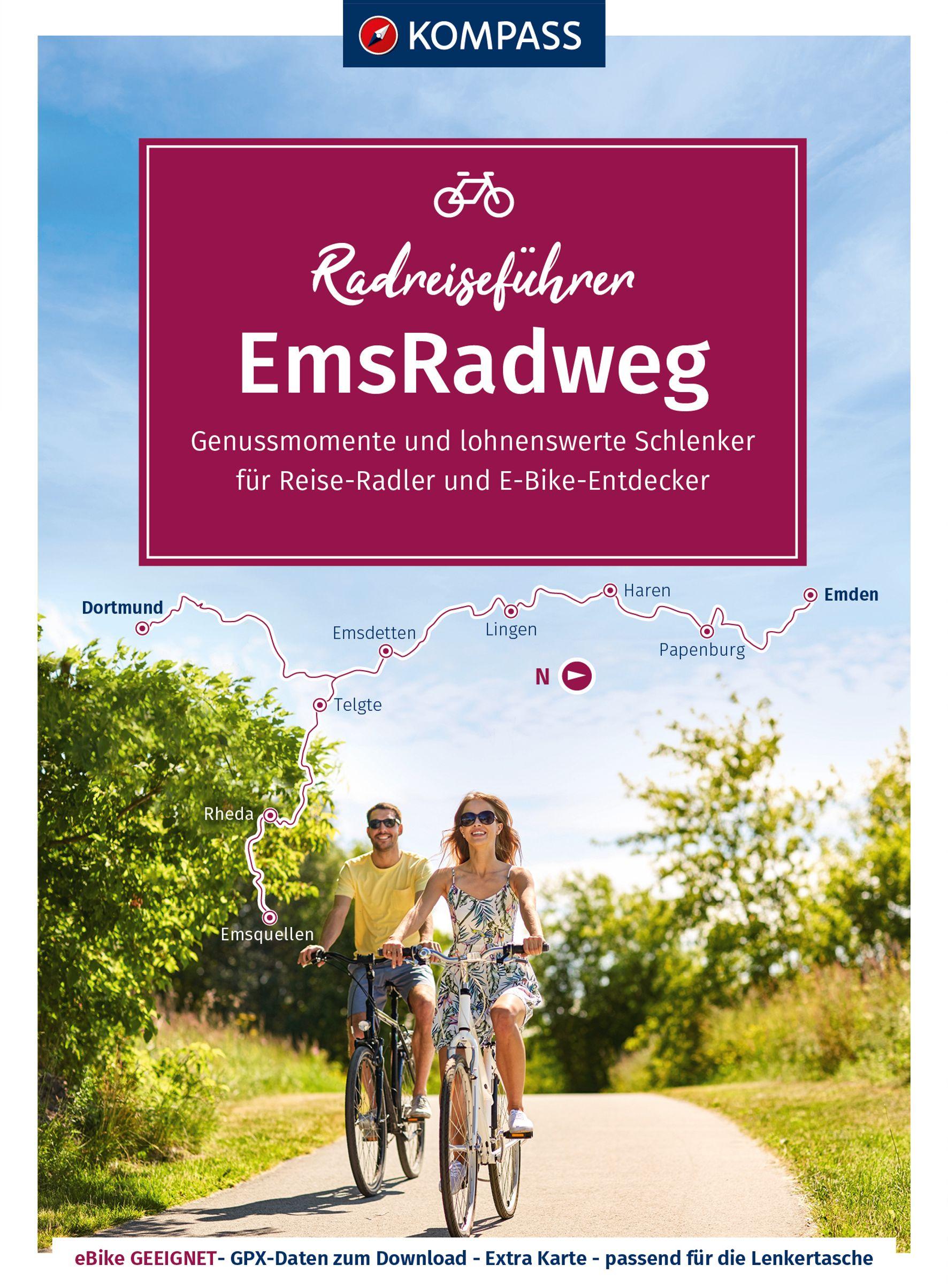 Vorderes Coverbild KOMPASS Radreiseführer Emsradweg