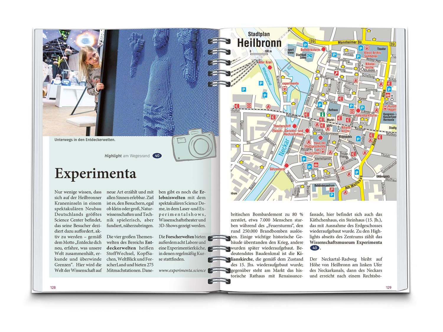 Beispielinhalt (Bild) KOMPASS Radreiseführer Neckartal-Radweg