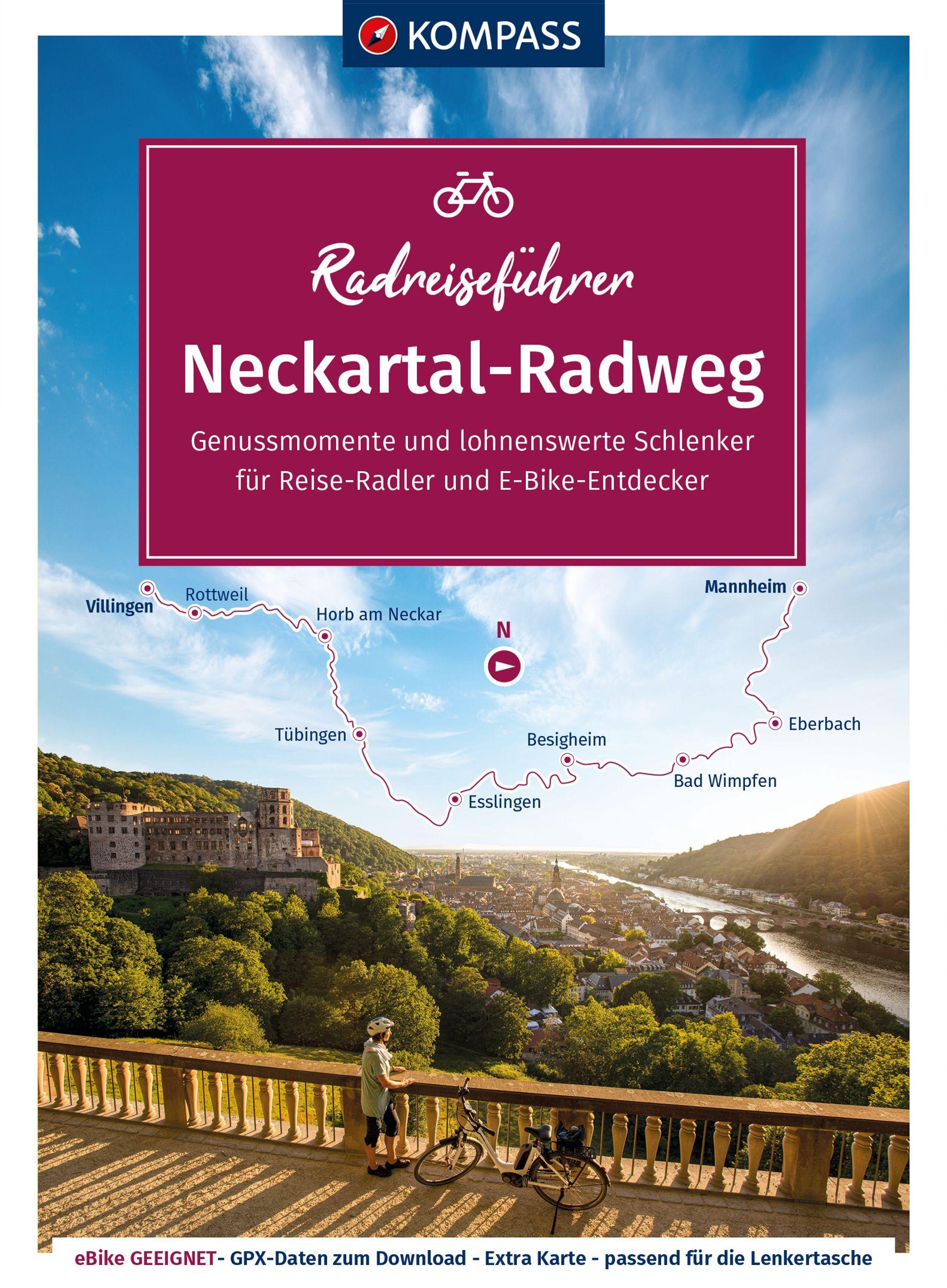 Vorderes Coverbild KOMPASS Radreiseführer Neckartal-Radweg