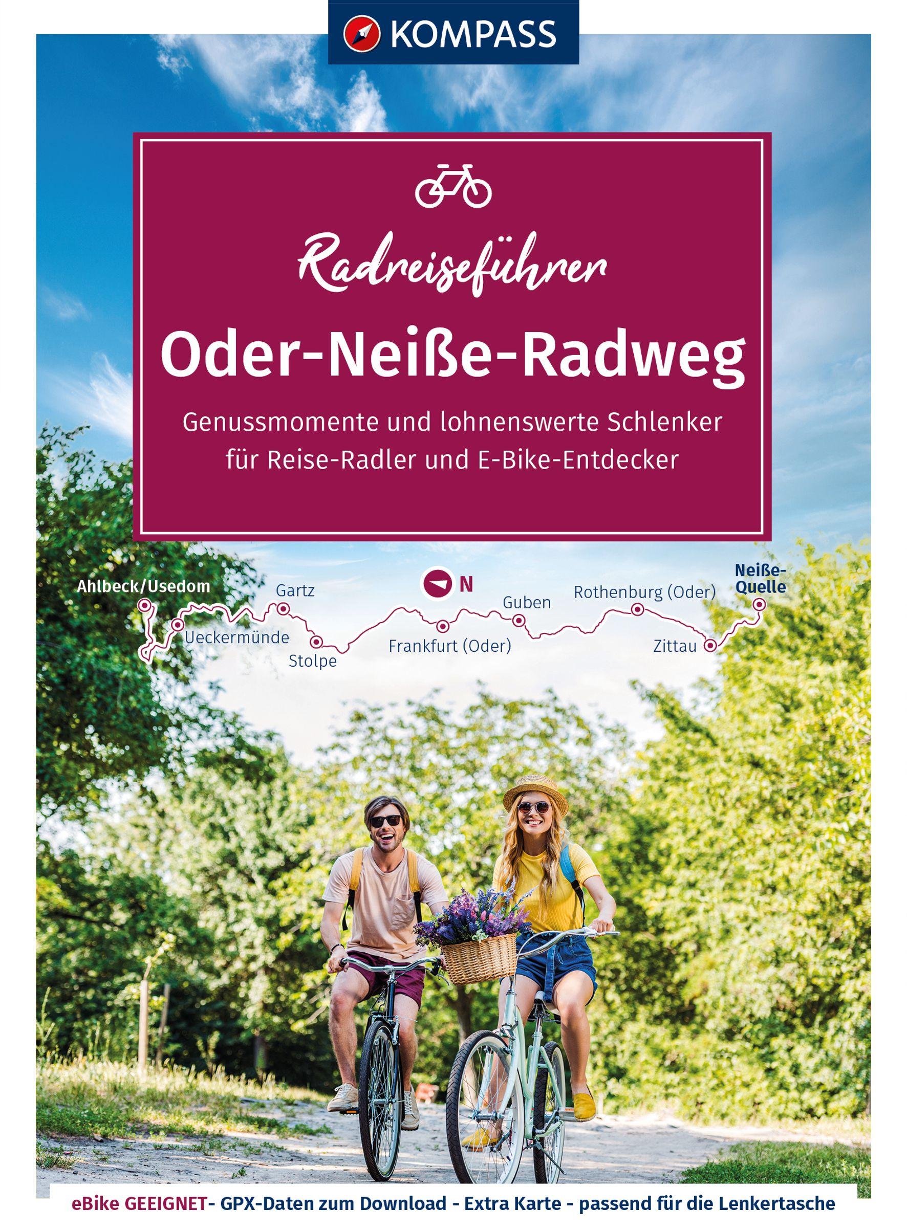 Vorderes Coverbild KOMPASS Radreiseführer Oder-Neiße Radweg