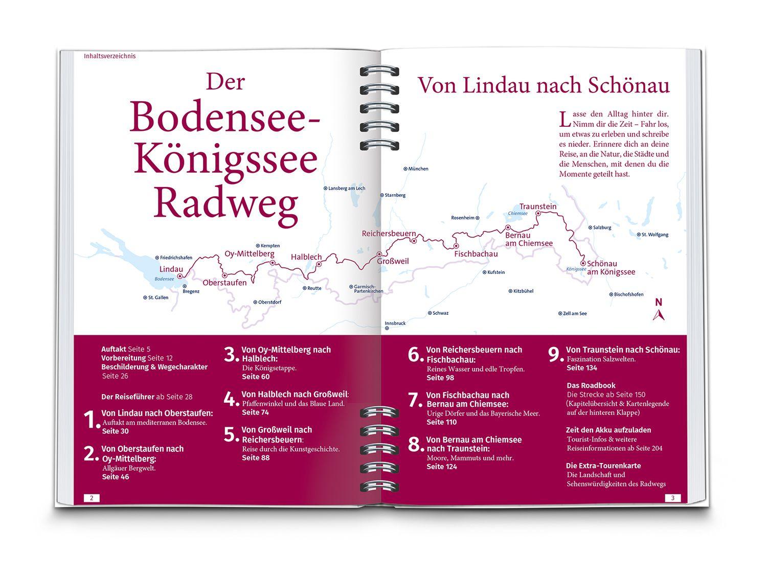 Beispielinhalt (Bild) KOMPASS Radreiseführer Bodensee-Königssee Radweg
