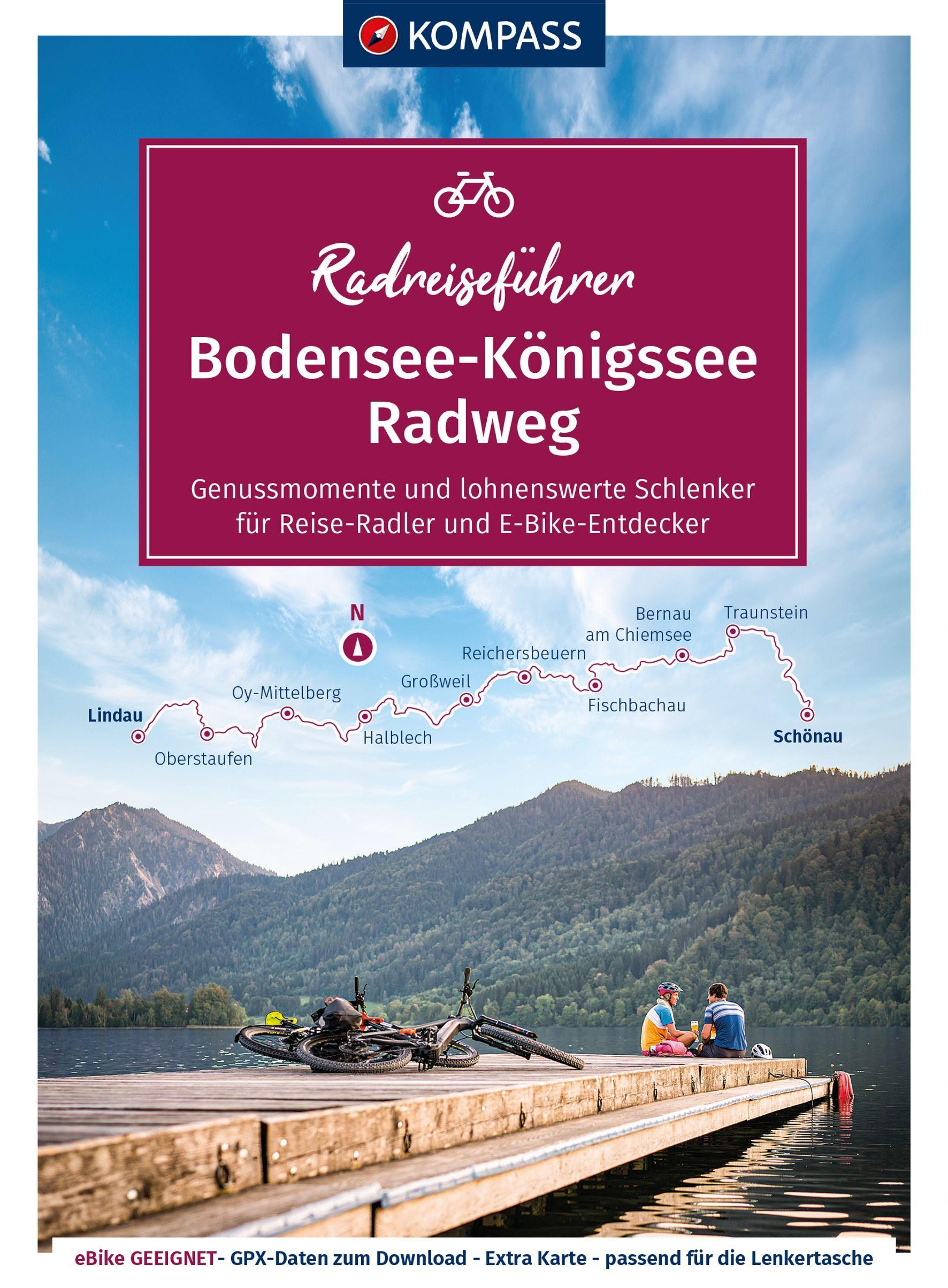 Vorderes Coverbild KOMPASS Radreiseführer Bodensee-Königssee Radweg