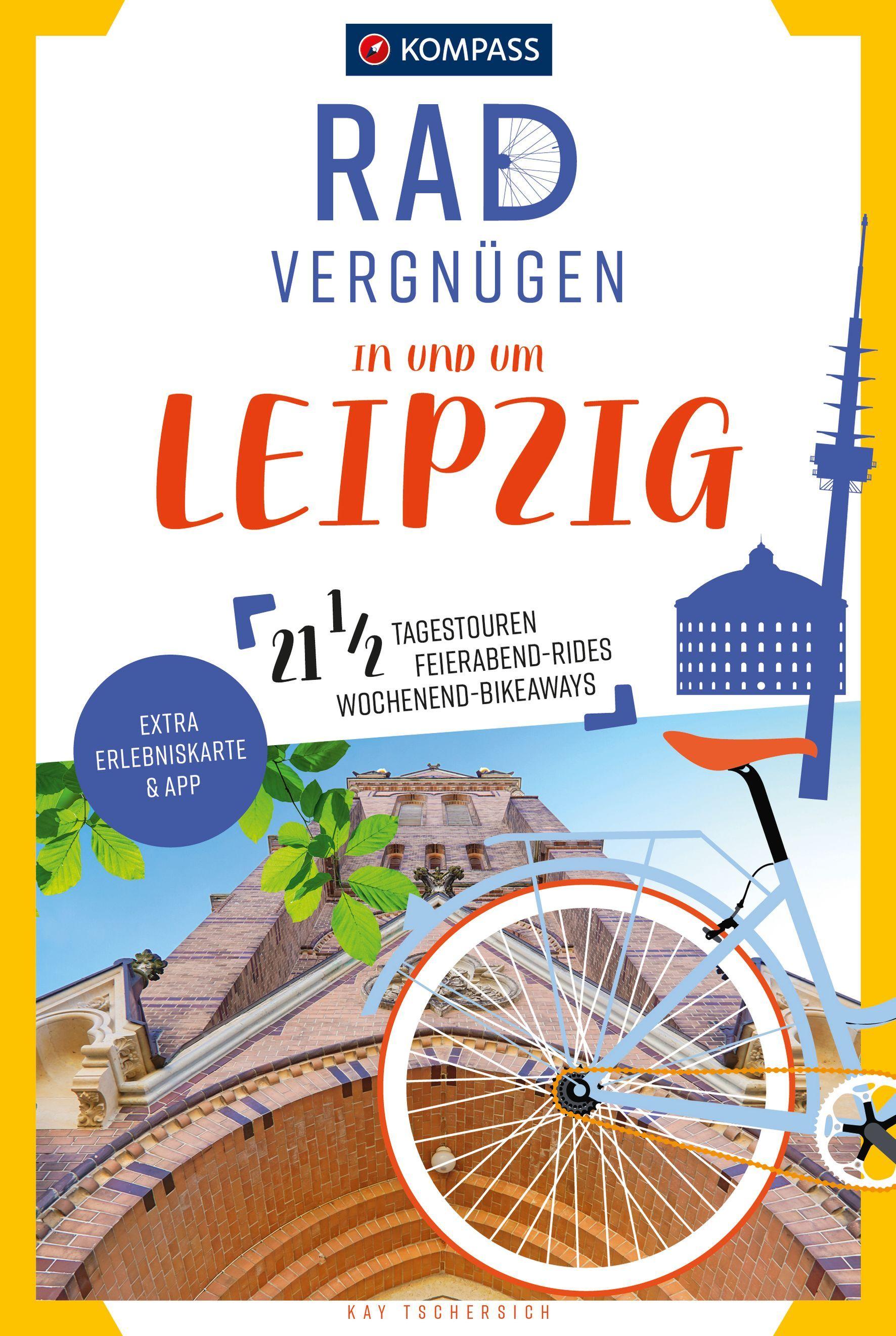 Vorderes Coverbild KOMPASS Radvergnügen in und um Leipzig