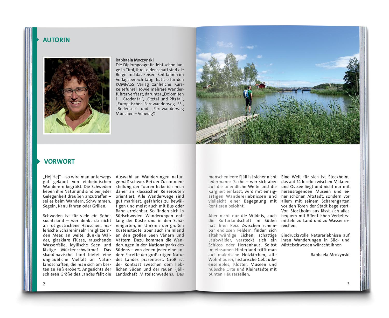 Beispielinhalt (Bild) KOMPASS Wanderführer Schweden Süd und Mitte, Von Skåne bis Dalarna, 80 Touren mit Extra-Tourenkarte