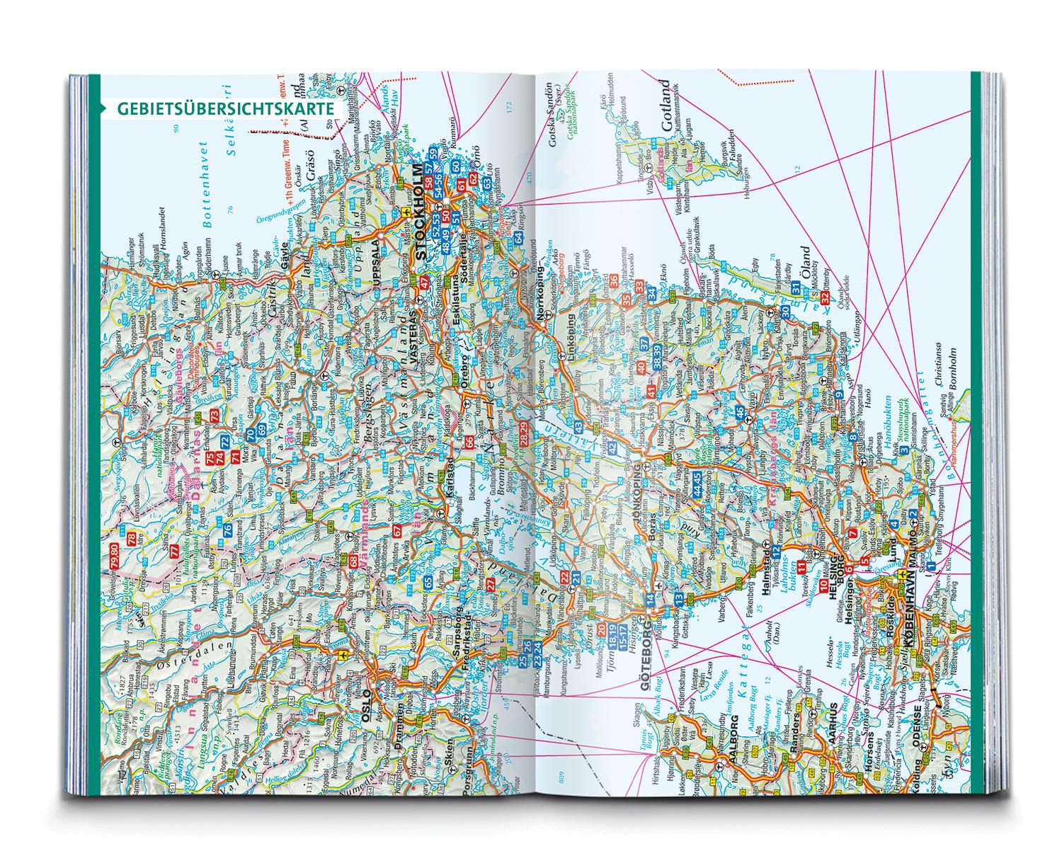 Beispielinhalt (Bild) KOMPASS Wanderführer Schweden Süd und Mitte, Von Skåne bis Dalarna, 80 Touren mit Extra-Tourenkarte