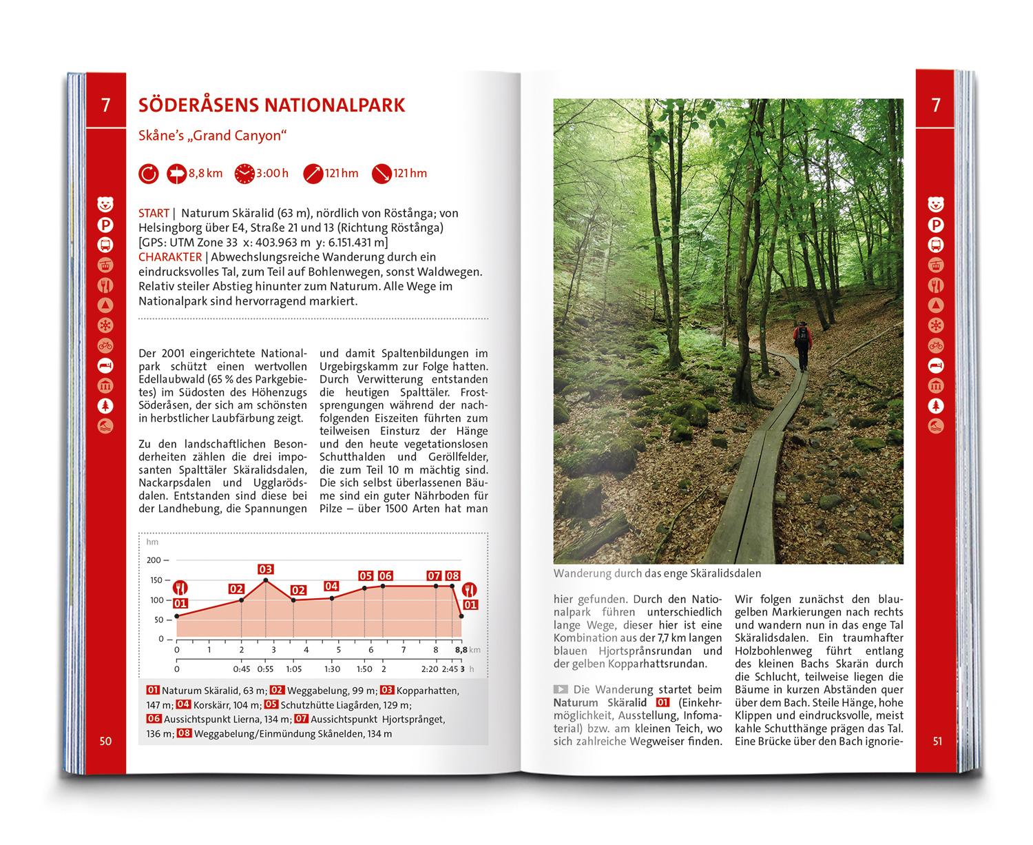 Beispielinhalt (Bild) KOMPASS Wanderführer Schweden Süd und Mitte, Von Skåne bis Dalarna, 80 Touren mit Extra-Tourenkarte