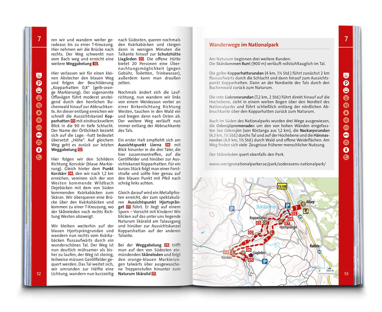 Beispielinhalt (Bild) KOMPASS Wanderführer Schweden Süd und Mitte, Von Skåne bis Dalarna, 80 Touren mit Extra-Tourenkarte