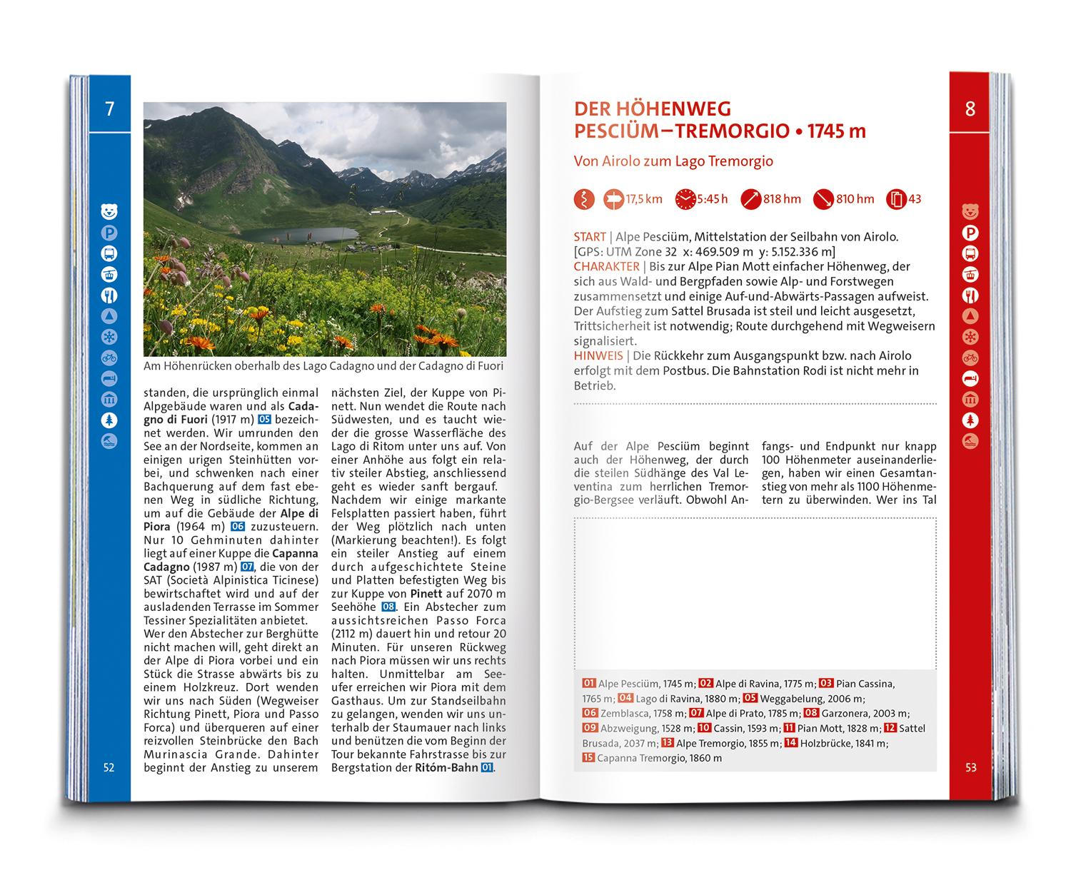 Beispielinhalt (Bild) KOMPASS Wanderführer Tessin, 50 Touren mit Extra-Tourenkarte