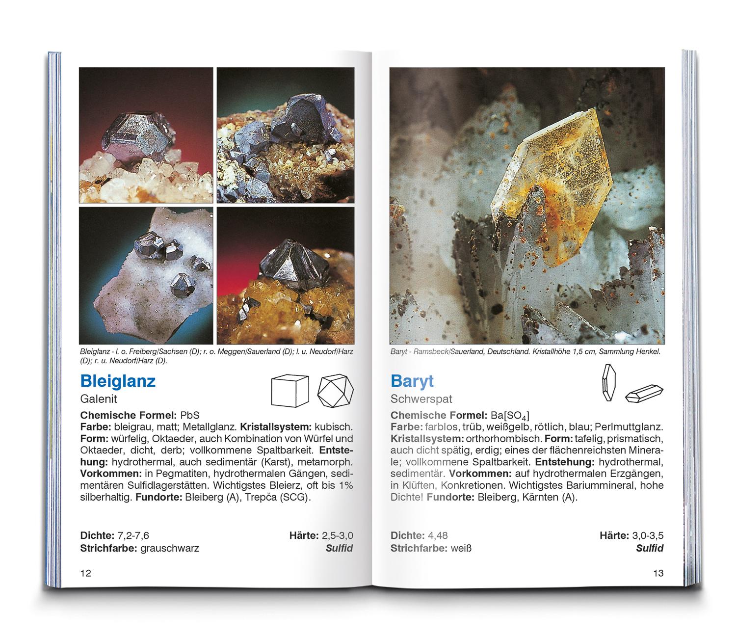 Beispielinhalt (Bild) KOMPASS Naturführer Mineralien
