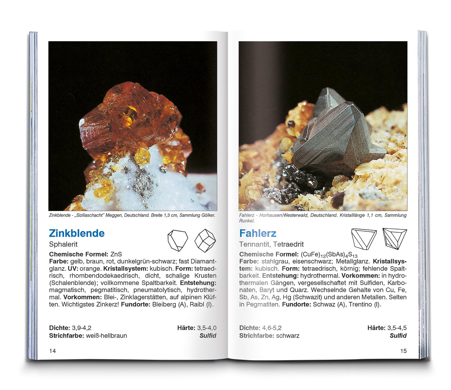 Beispielinhalt (Bild) KOMPASS Naturführer Mineralien