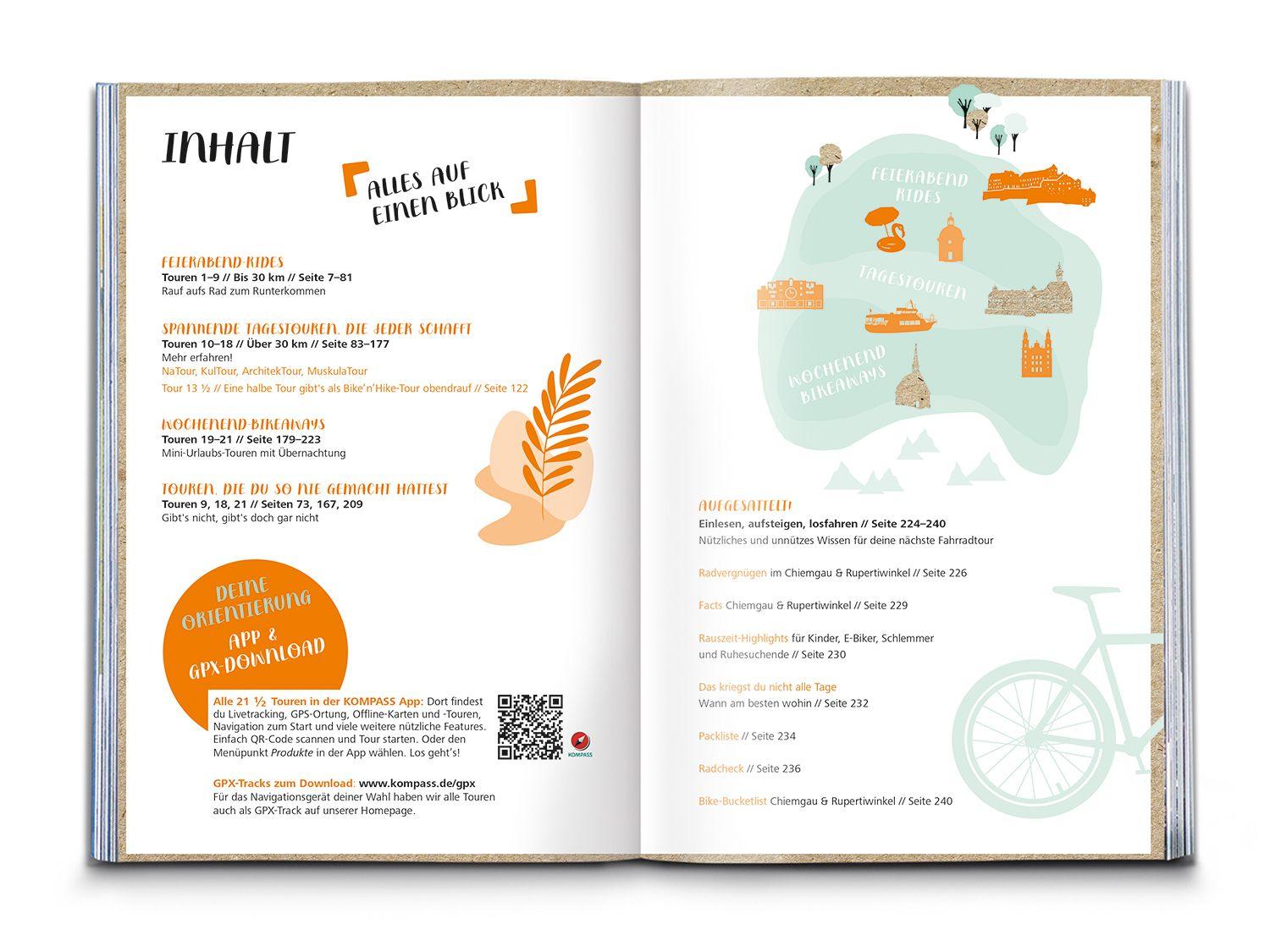 Beispielinhalt (Bild) KOMPASS Radvergnügen Chiemgau & Rupertiwinkel
