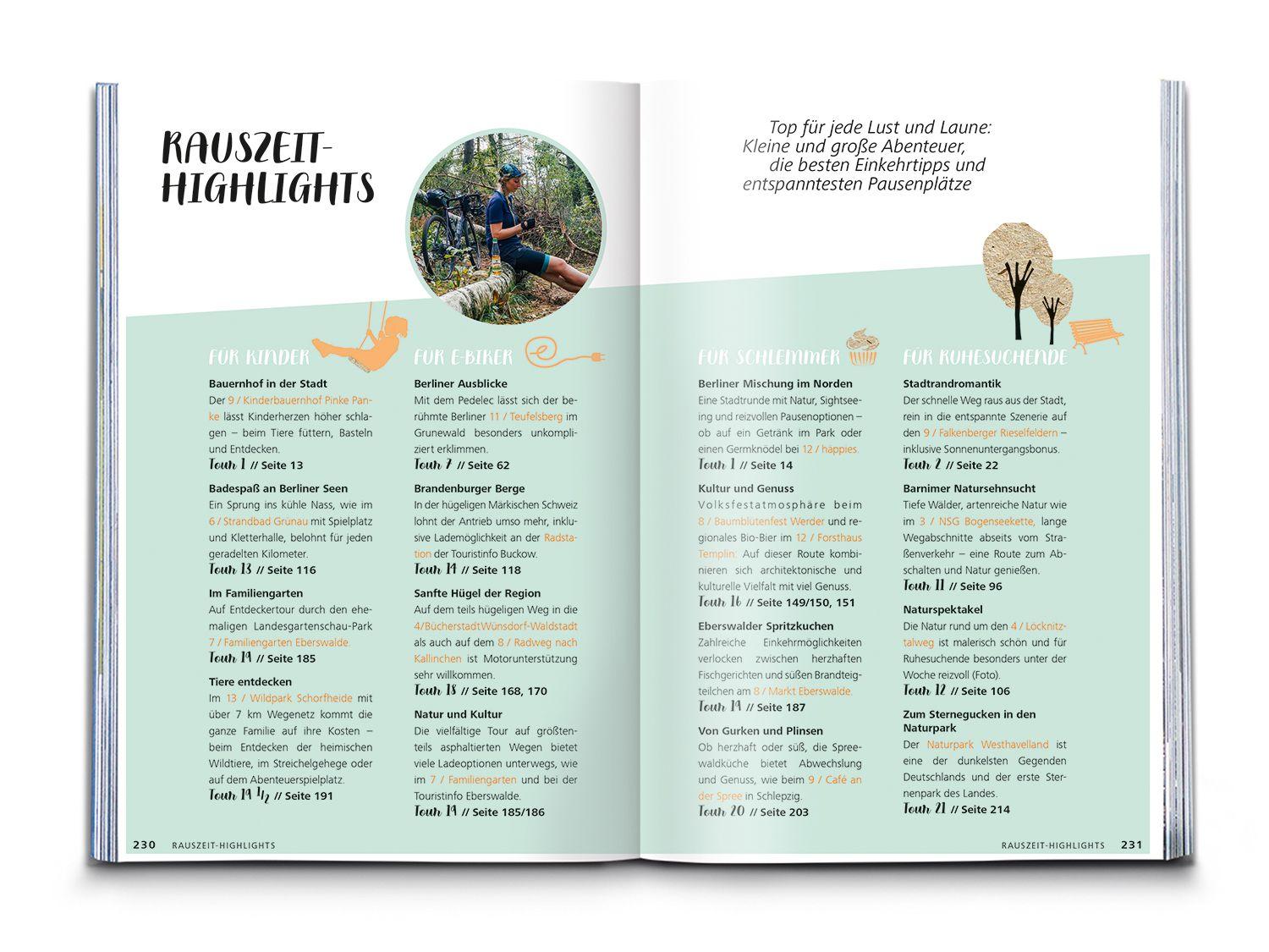 Beispielinhalt (Bild) KOMPASS Radvergnügen in und um Berlin