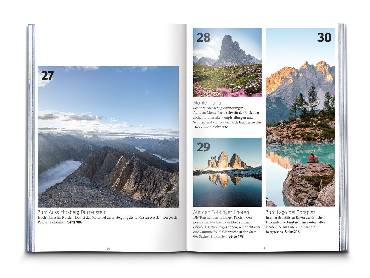 Beispielinhalt (Bild) KOMPASS Dein Augenblick Dolomiten