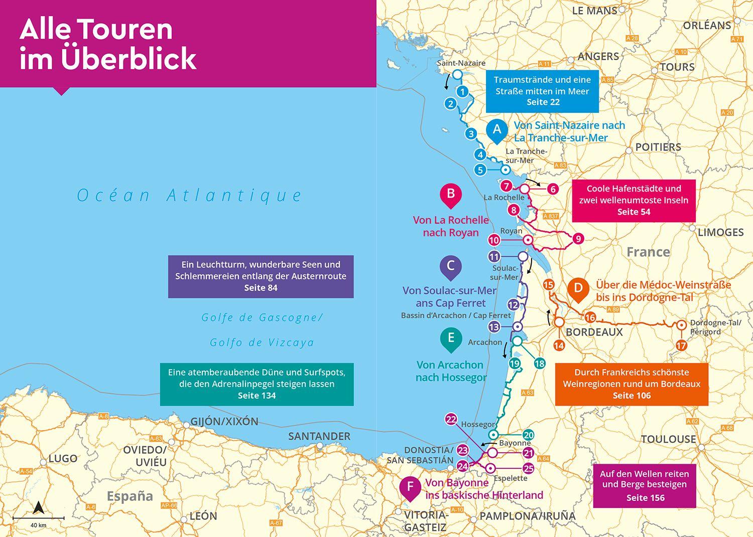 Beispielinhalt (Bild) MARCO POLO Camper Guide Französische Atlantikküste