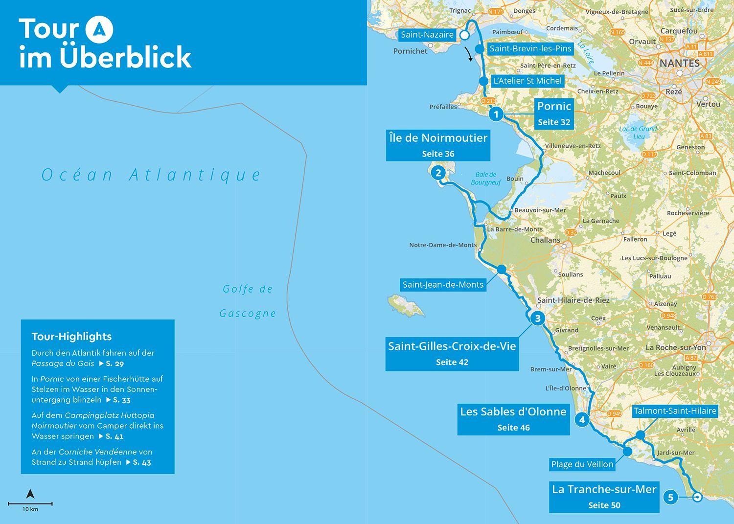 Beispielinhalt (Bild) MARCO POLO Camper Guide Französische Atlantikküste