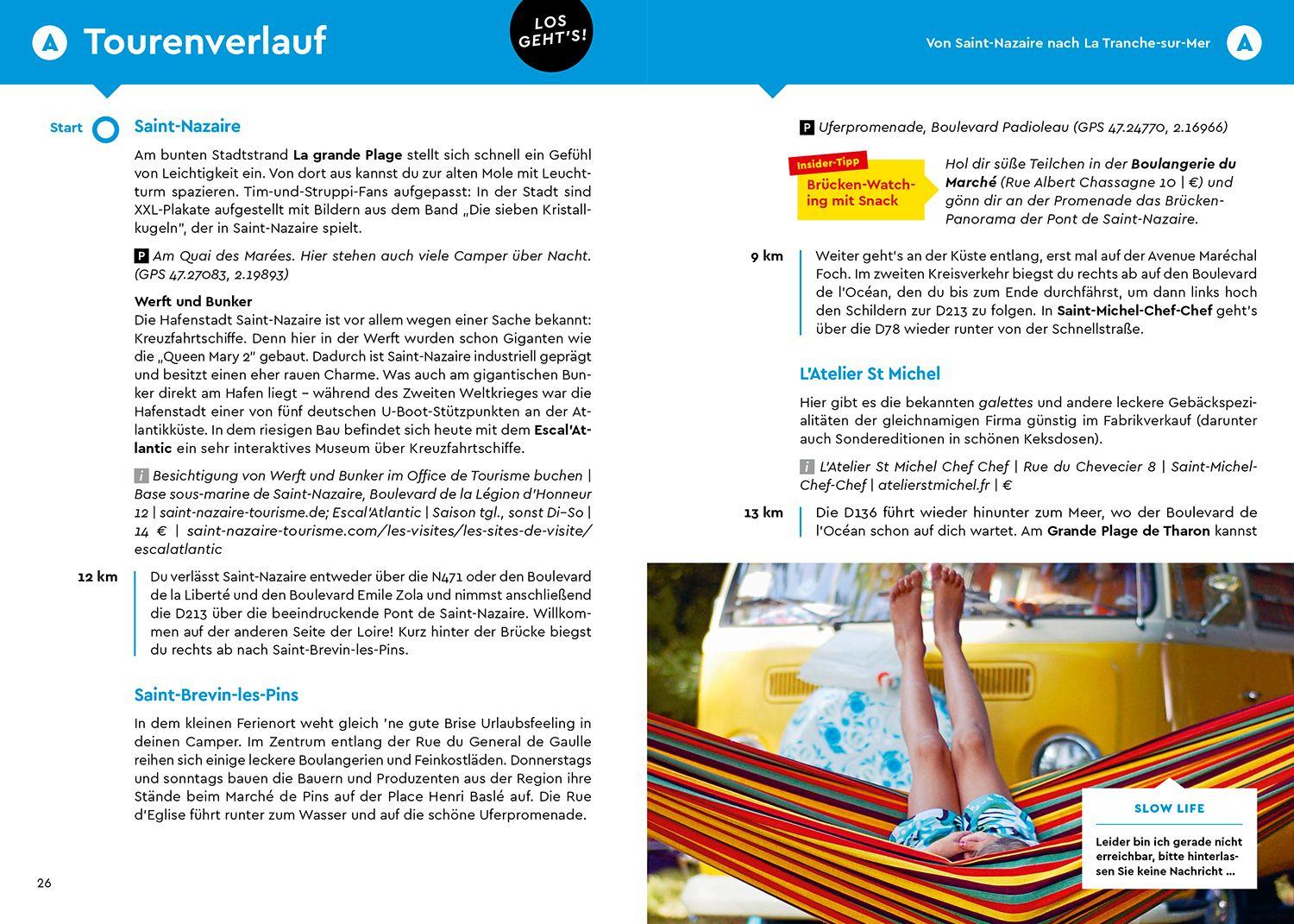 Beispielinhalt (Bild) MARCO POLO Camper Guide Französische Atlantikküste