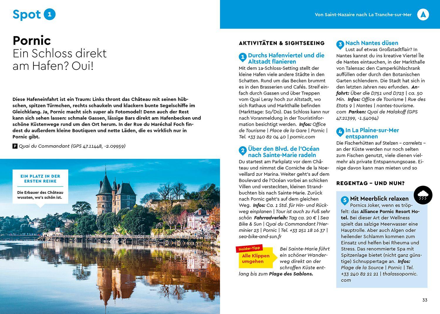 Beispielinhalt (Bild) MARCO POLO Camper Guide Französische Atlantikküste