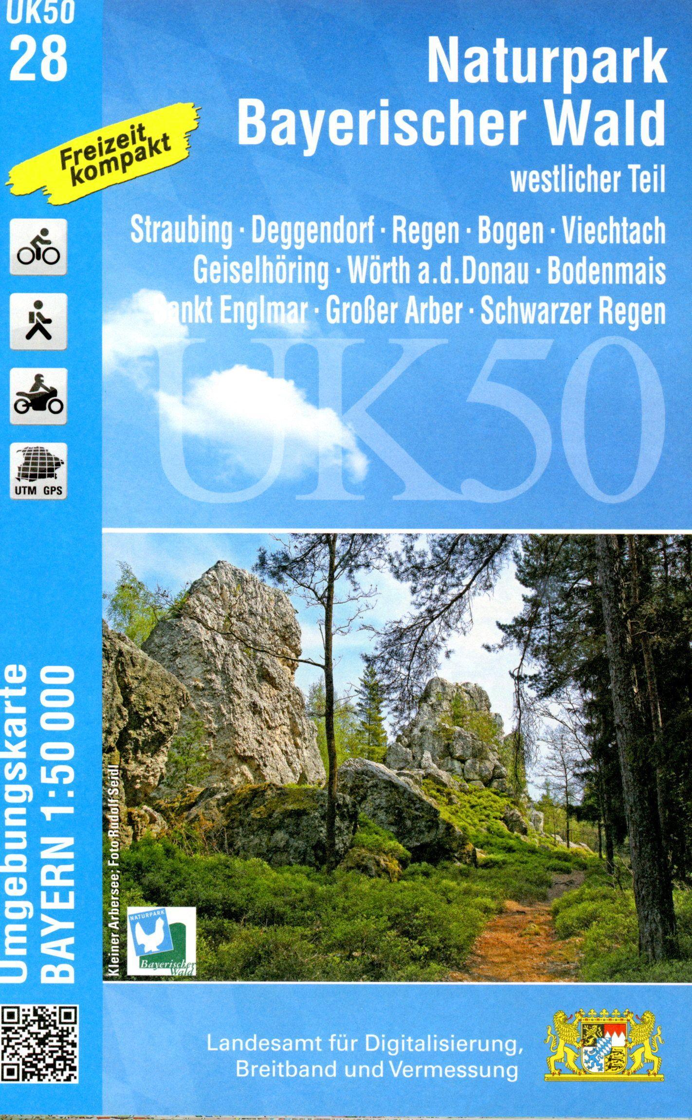Vorderes Coverbild UK50-28 Naturpark Bayerischer Wald - westlicher Teil 1:50 000 (UK50-28)