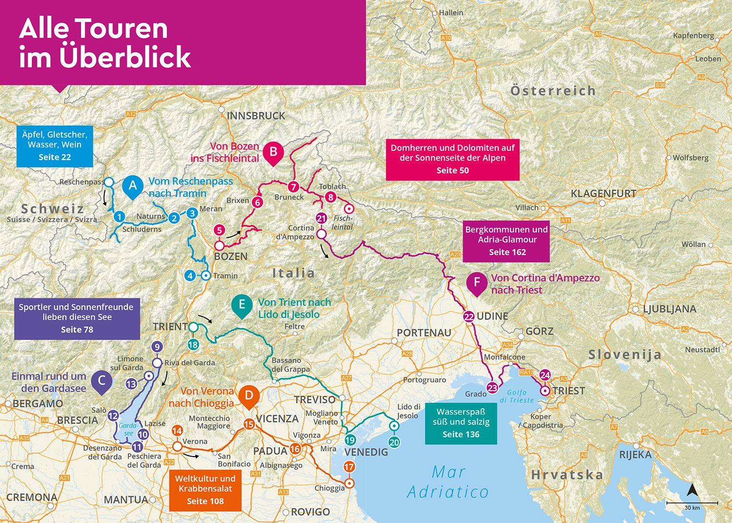 Beispielinhalt (Bild) MARCO POLO Camper Guide Südtirol, Gardasee & Venetien