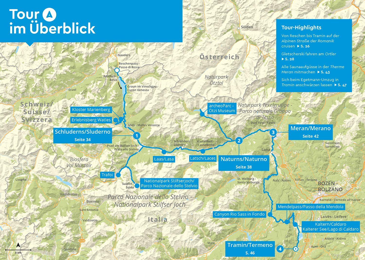 Beispielinhalt (Bild) MARCO POLO Camper Guide Südtirol, Gardasee & Venetien