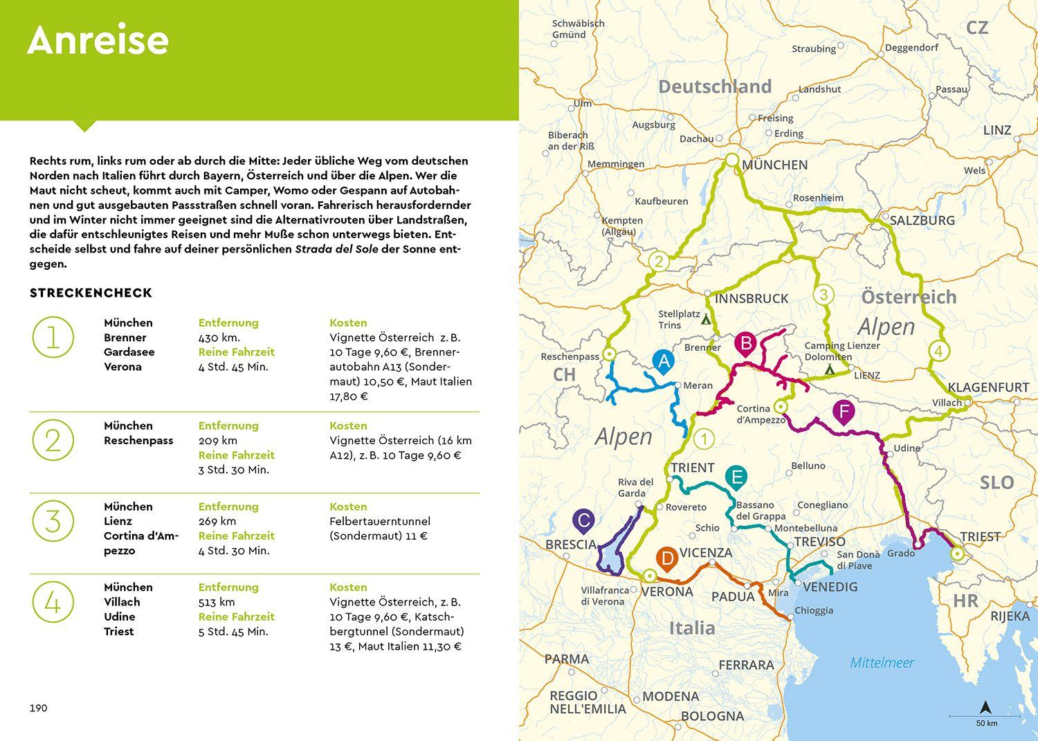 Beispielinhalt (Bild) MARCO POLO Camper Guide Südtirol, Gardasee & Venetien