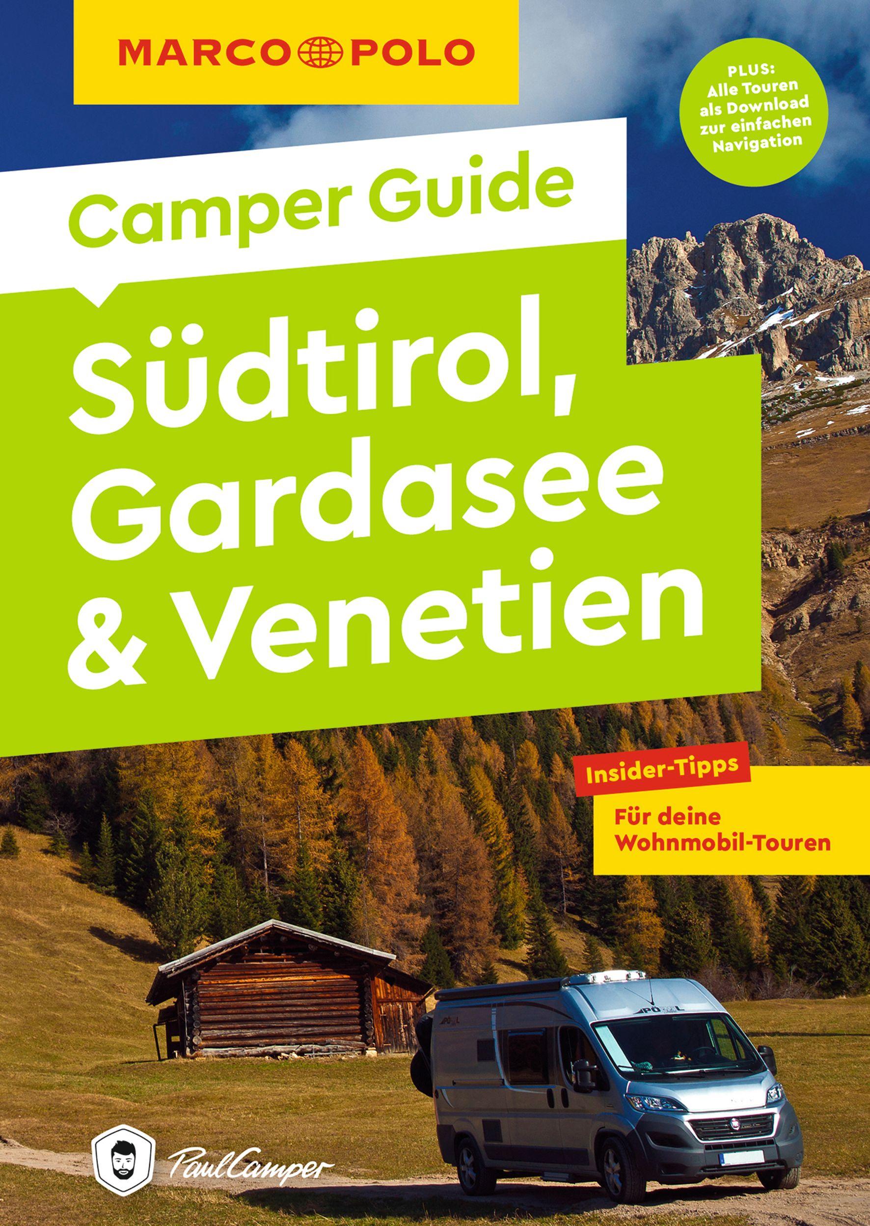 Vorderes Coverbild MARCO POLO Camper Guide Südtirol, Gardasee & Venetien