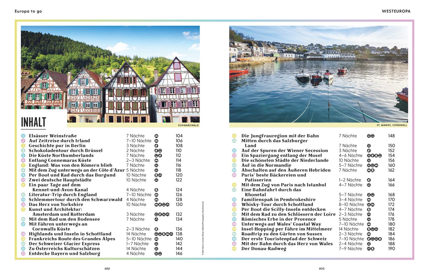 Beispielinhalt (Bild) LONELY PLANET Bildband Europa to go