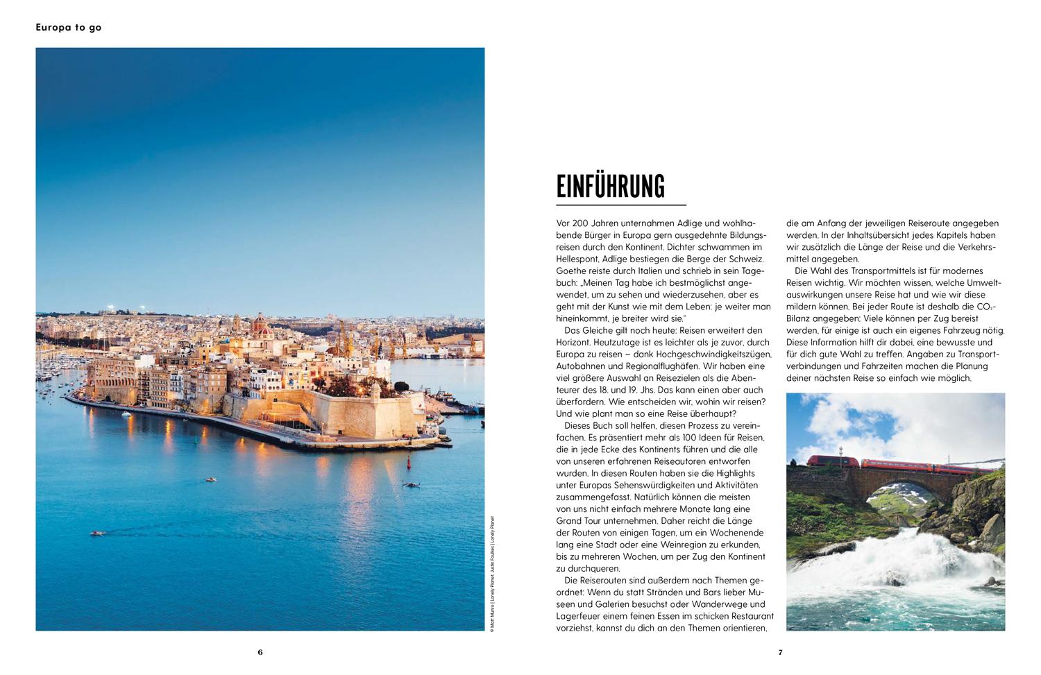 Beispielinhalt (Bild) LONELY PLANET Bildband Europa to go