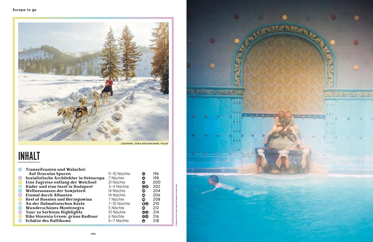 Beispielinhalt (Bild) LONELY PLANET Bildband Europa to go