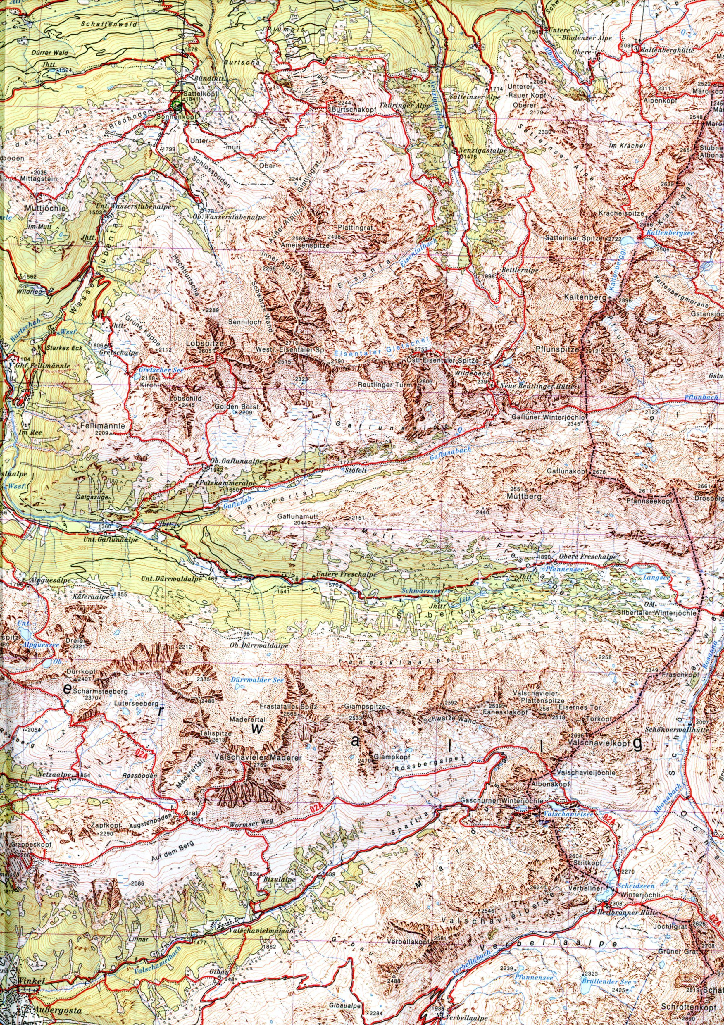 Beispielinhalt (Bild) Verwallgruppe 1 : 50 000
