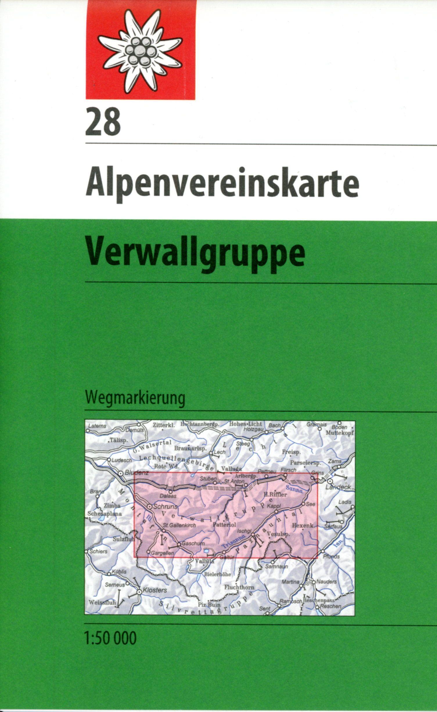 Vorderes Coverbild Verwallgruppe 1 : 50 000