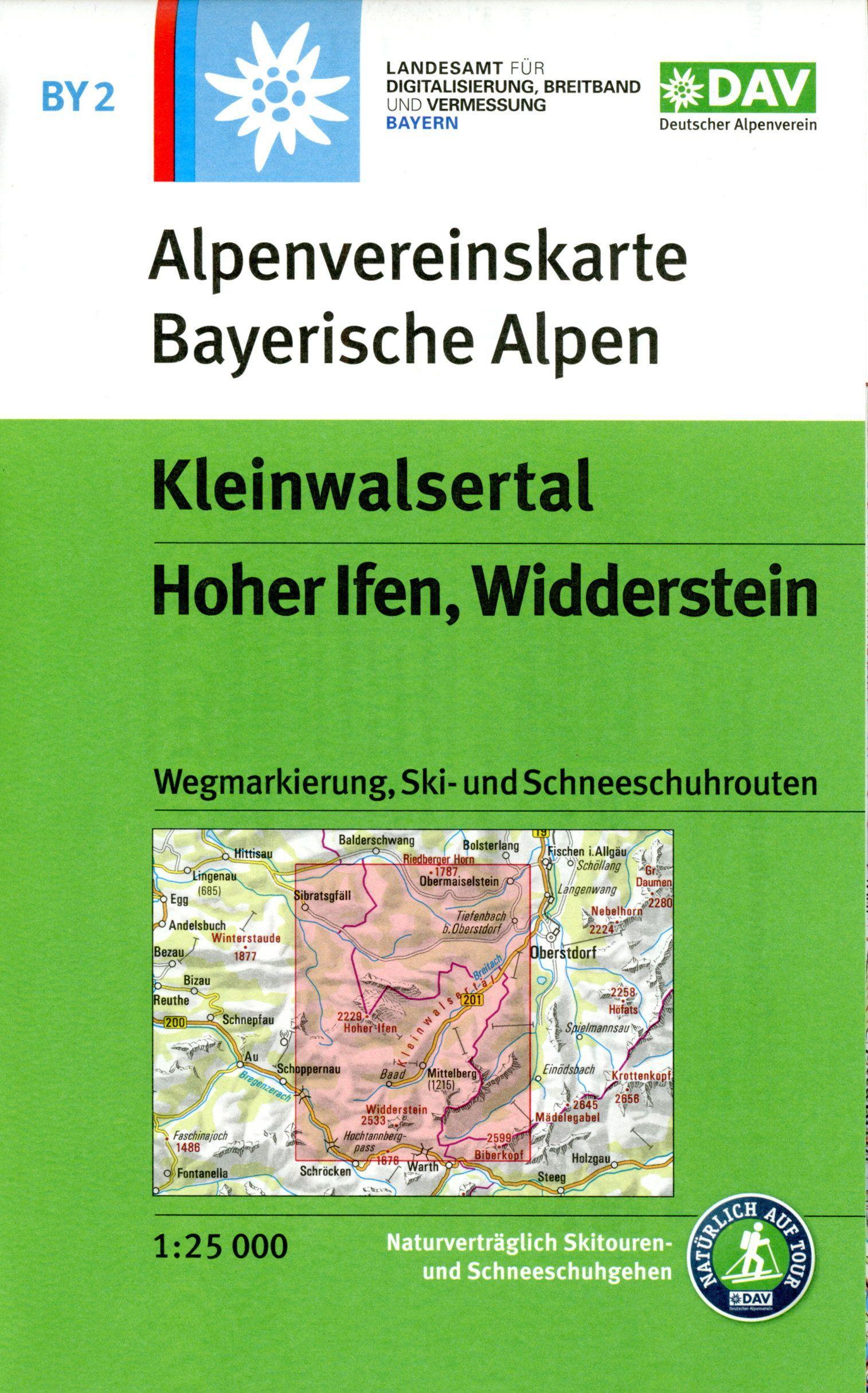 Vorderes Coverbild Kleinwalsertal, Hoher Ifen, Widderstein 1:25 000