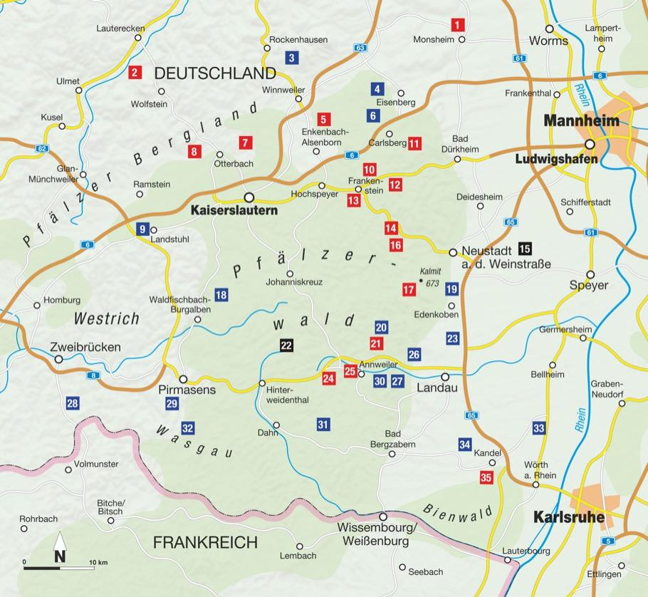 Beispielinhalt (Bild) Vergessene Pfade Pfalz