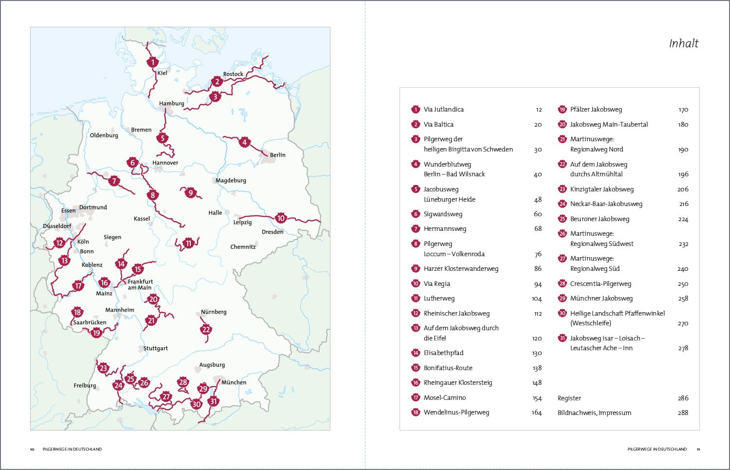 Beispielinhalt (Bild) KUNTH Bildband Die schönsten Pilgerwege in Deutschland